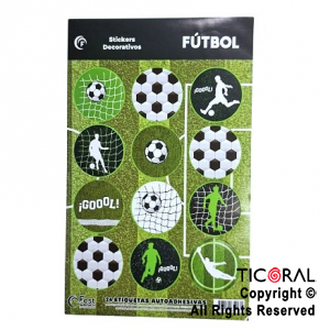 FUTBOL ( FESTCO ) STICKERS AUTOADHESIVOS X 24 UNIDADES